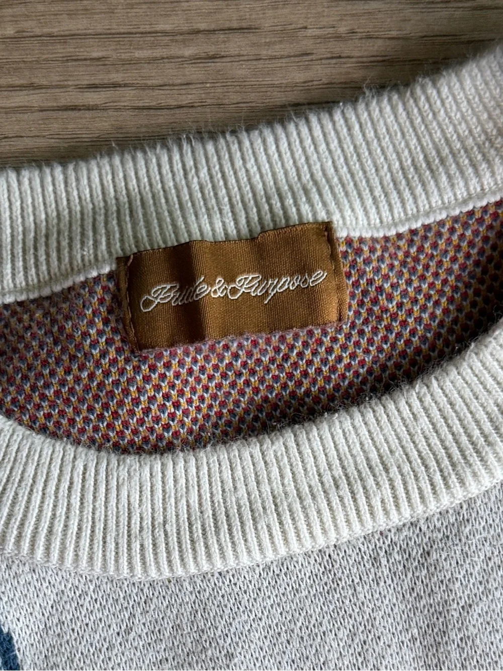 Pp studio pride and purpose Crewneck Sweater in Cream with Multicolor Logos - Picture 9 of 9